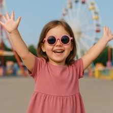 Yuvarlak Çocuk Güneş Gözlüğü Unisex Gözlük Uv 400 Korumalı Polarize Ce Sertifikalı Trend Gözlük