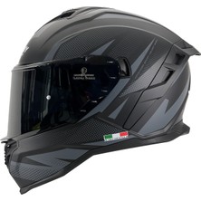 Sway Sw 867 Asphalt Black Grey Güneş Vizörlü Full Face