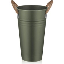 Haki Yeşil Galveniz Vazo 40CM