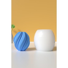 Beyaz Orta Boy Spiral Mum Silikon Kalıp, 9 Cm, Mum Yapım Malzemeleri