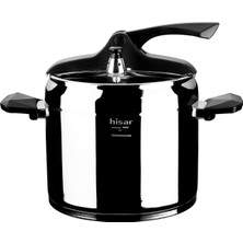 Hisar Efes Düdüklü Tencere - Inox / Siyah - 7 Lt