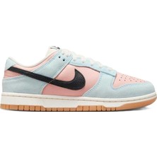 Nike Dunk Low Leather Unisex Sneaker Hakiki Deri Mavi Pembe Spor Ayakkabı