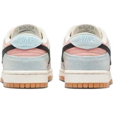 Nike Dunk Low Leather Unisex Sneaker Hakiki Deri Mavi Pembe Spor Ayakkabı