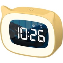 About The Perfect Sevimli Kedi Masaüstü Saat, LED Işıklı, Şarjlı, Renkli ve Şık Tasarım