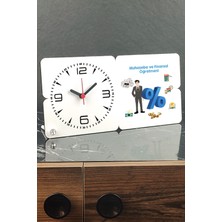 About The Perfect Ahşap Masa Saati, Muhasebe ve Finans Öğretmeni Temalı, Şık ve Sade Tasarım