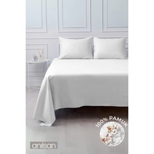 Lastiksiz Düz Beyaz Çarşaf %100 Pamuk Çift/Tek Kişilik ,63tel