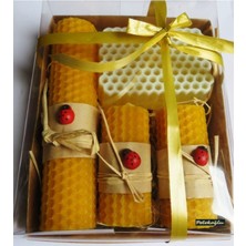 Doğal Ballı Sabun ve Balmumu Mum Seti, Saf ve Güzel Bakım Ürünleriyle Evinizi Renklendirin