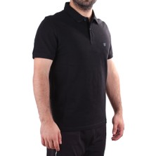 Twister 2341 Siyah Günlük Kısa Kol Normal Kesim Pamuklu Polo Yaka Erkek Tişört