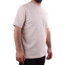 Twister Jeans 2323 Bej Günlük Pamuklu Baskılı Bisiklet Yaka Erkek Tişört