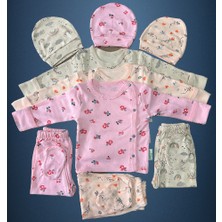 Tois Baby Desenli Patikli 3\'lü 3 Adet Set 3 Farklı Renk Yenidoğan Kız 0-3 Ay Hastane Çıkışı
