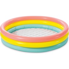 About The Perfect Renkli 114 cm Şişme Çocuk Su Havuzu Yuvarlak Oval 3 Boğumlu