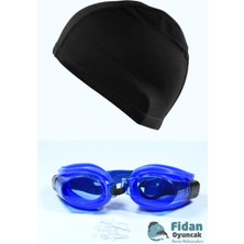 About The Perfect Mavi Havuz ve Deniz Yüzücü Gözlüğü, Kulak Tıkacı ve Likralı Bone Seti