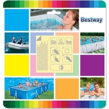 Bestway Şişme Ürünler Için Tamir Yaması, 6,5x6,5 Cm, Dayanıklı ve Kullanışlı
