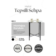 He Dizayn Aksesuar Katlanır Tepsili Sehpa Çıkarılabilir Tepsili Modern Koltuk Yanı Orta Sehpa Piknik Sehpa Kolçak Sehpa