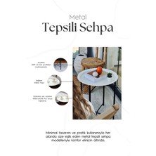 He Dizayn Aksesuar Katlanır Tepsili Sehpa Çıkarılabilir Tepsili Modern Koltuk Yanı Orta Sehpa Piknik Sehpa Kolçak Sehpa