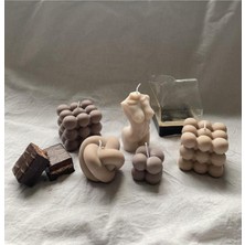 Dörtlü Silikon Kalıp Seti, Venüs Kadın, Büyük ve Mini Bubble ile Düğüm Detayları