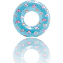 About The Perfect Renkli Desenli Şişme Deniz Havuz Simidi 81CM, 8+ Yaş Için, Bir Adet