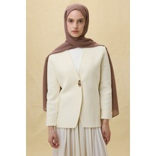 Fenza Scarf Paris Ipeği Şal - Pembe Kahve