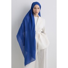 Fenza Scarf Paris Ipeği Şal - Parlament Mavisi