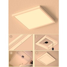 Gökyüzü Panel Sıva Üstü 60WATT LED Panel, Line On -Gün Işığı 4000K- Beyaz Çerçeve, Homojen Aydınlatma, 60 cm  x 60 cm