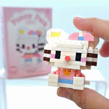 Hello Kitty Mini Blok Yapı Oyuncağı - 145 Parça 3D Puzzle Figür Seti