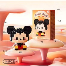 Bricks Yeni Stil Mickey Mouse ve Minnie Mouse Figür 3D Puzzle Yapboz Hobi Dekorasyon