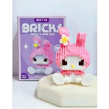 Hello Kitty My Melody Karakter Figür Yapıtaşı Puzzle Masaüstü Süs Koleksiyon Hobi