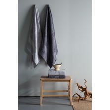 Lotus 4'lü Havlu Setı  Grı-Antrasıt 90X150 - Aıle Setı