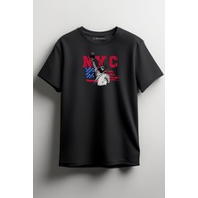 Merch&ice Nyc New York City Baskılı Unisex T-Shirt Siyah