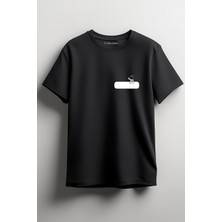 Merch&ice Hi Astronot Baskılı Unisex T-Shirt Siyah