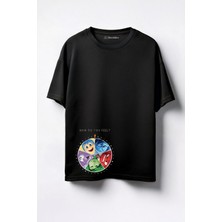 Merch&ice How Do You Feel Baskılı Unisex Oversize T-Shirt Siyah