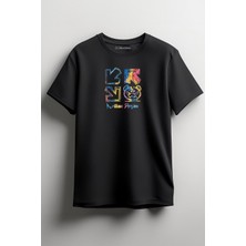 Merch&ice Dönen Oklar Baskılı Unisex T-Shirt Siyah