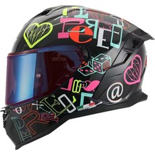 Sway Sw 867 Peri Colorful Güneş Vizörlü Full Face Kask