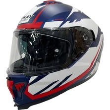 Sway Sw 865 Atos Blue White Güneş Vizörlü Full Face Kask
