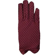 Bordo Renk Puanlı Çocuk Eldiveni