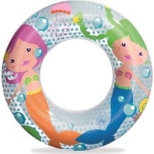 Bestway Renkli Desenli Deniz Simidi 51 Cm, Çocuklar ve Yetişkinler Için Eğlenceli Yüzme Oyuncağı
