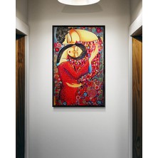 Soi Craft Modern Sanat Duvar Tablosu, Kırmızı Elbiseli Figürlü Dekoratif Soyut