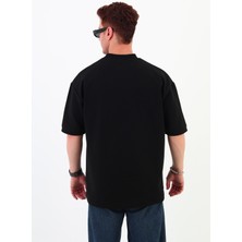 Mantova Siyah Çizgili Mevsimlik Unisex T-Shirt