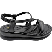 Tresorra-1 - Kadın Hafif Dolgu Topuklu Sandalet - Siyah - 37