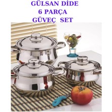 Dide 6 Parça Güveç Seti Mini Tencere Seti 14-16-18 cm Gülsan
