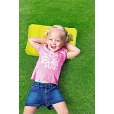 About The Perfect Renkli Şişme Çocuk ve Seyahat Yastığı, Konforlu ve Kadife Plaj Yastığı