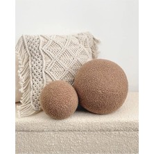 Yumuşak Kahverengi Top Yastık Takımı, Rahat ve Şık Tasarım