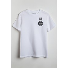 Merch&ice Limited Önü Baskılı Unisex Tişört Beyaz