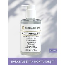 Richaderm Siyah Nokta Karşıtı Yüz Yıkama Jeli - Gözenek Arındırıcı, Yağ Dengeleyici, 200 ml