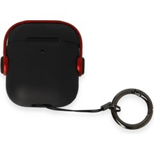 Newface Airpods 2 (2.nesil) Cool Kılıf - Siyah-Kırmızı Drstr