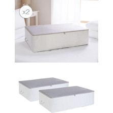 About The Perfect Gri Mega Boy Baza Altı Yastık Yorgan Kazak Hurcu 74X46X22, 2 Adet