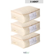 About The Perfect 3'lü Büyük Boy Hurç Seti 70X50X25CM, Pencereli, Çekyat&baza Altı, Yorgan&yastık Düzenleyici