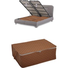 About The Perfect Kapitoneli Baza Altı Hurç 60X40X22 Taba, Şık ve Kullanışlı Depolama Çözümü