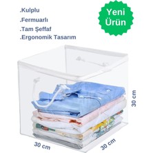 About The Perfect Şeffaf Pvc Küp Saklama Kutusu, Düzenleyici ve Organizer, 30X30X30, 1 Adet