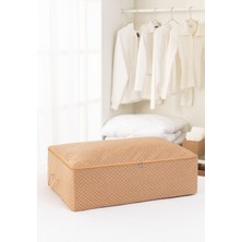 About The Perfect Bej Balıksırtı Desenli Yatak Altı Yastık ve Yorgan Seti 74X46X22